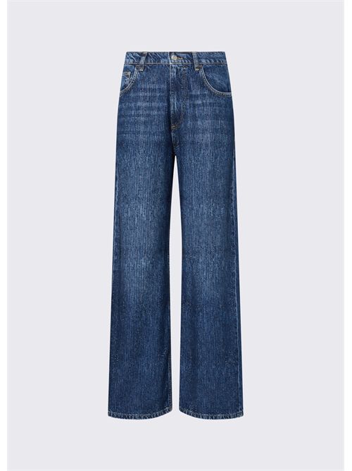 Jeans straight con strass LIU JO | UF6166D0373/79111